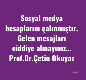 @drcetinokuyaz adresli instagram hesabım çalınmıştır. Lütfen şikayet ediniz